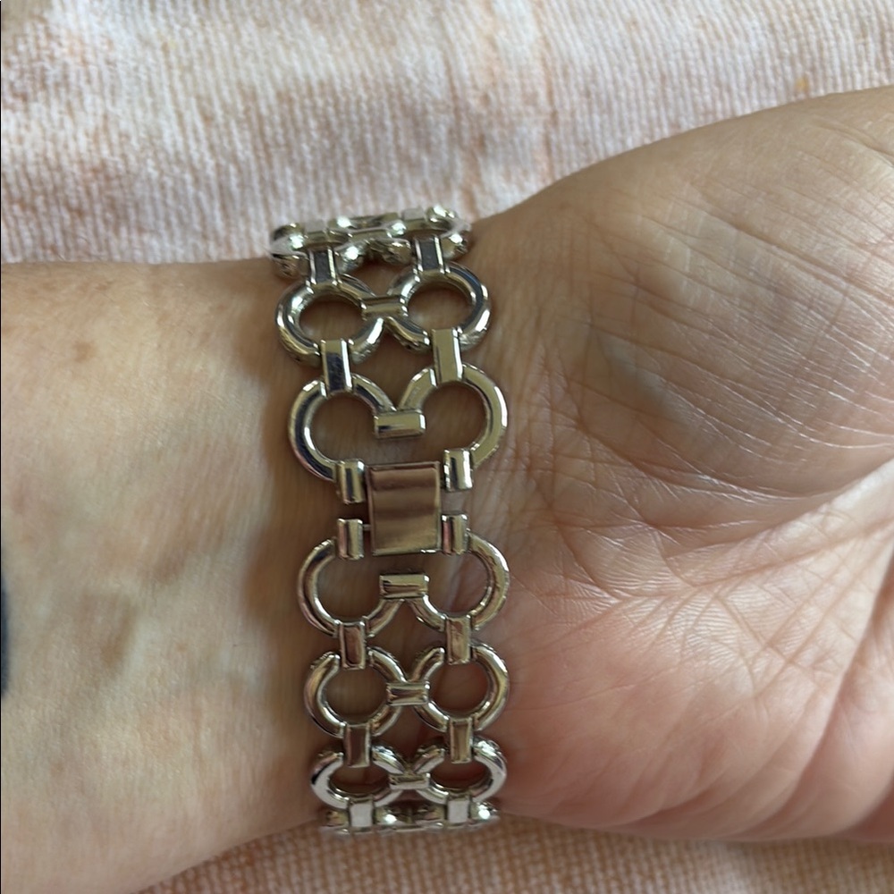 Silver Rectangular Face Chainlink Watch - Picture 2 of 6